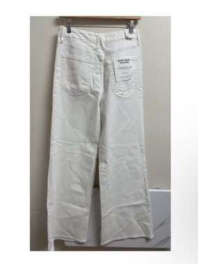 Good American Good Waist Palazzo Jeans White Wide Leg NWT Size 14 READ